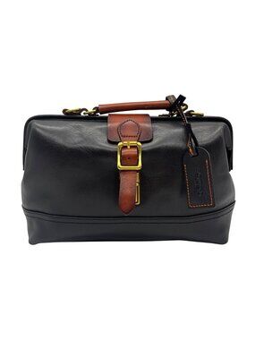 Old Trend Genuine Leather Black Doctor Satchel Bag